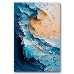 tableau turquoise abstract