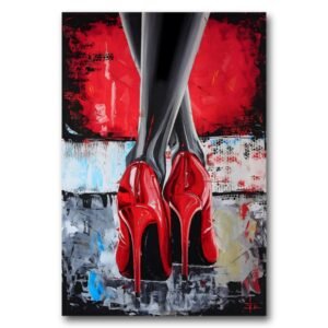 tableau red high heels