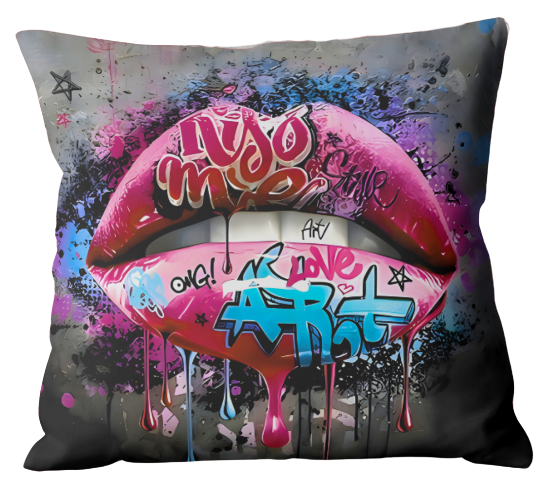 coussin lips graffiti coussin lips graffiti
