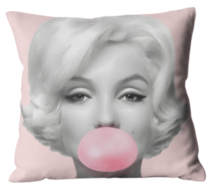 coussin lips graffiti