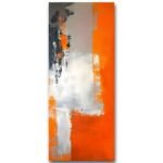 Tableau Éclat d'Orange et de Gris