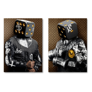 Home set de 2 tableaux les guerriers du hasard