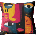 Coussin Cubiste Vibrant