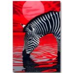 Tableau Zèbre Écarlate