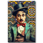 Tableau Charlie Chaplin X Moroccan Zelij