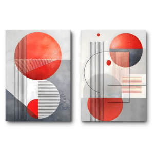 set de 2 tableaux courbes organiques (copie)