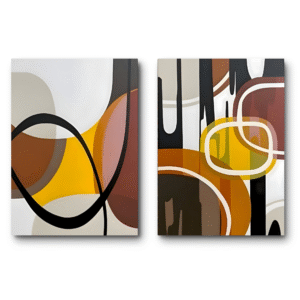 set de 2 tableaux Équilibre géométrique