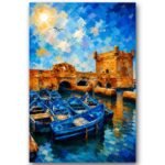 Tableau Les Barques Bleues d'Essaouira